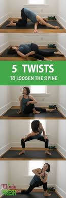 5 Twisting Spine Stretches Good For Digestion Sleep And Injury Prevention Scoliosis Exercises Improve Flexibility Flexibility Workout