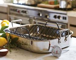 All Clad Stainless Steel Large Roaster With Rack All Clad Roasting Pan Williams Sonoma