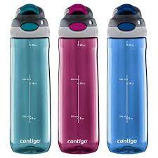 Contigo Autospout Chug 24oz Water Bottle 3 Pack Pink Blue Torquise Walmart Com