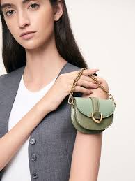 Olive Micro Gabine Two-Tone Saddle Bag​