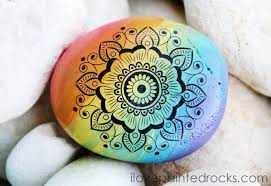 Rock painting patterns rock painting ideas easy dot art painting rock painting designs mandala painting pebble painting pebble art stone painting mandala painted rocks. How To Paint Rainbow Mandala Rocks I Love Painted Rocks