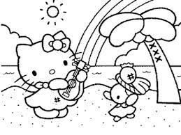 Kitty is a white cat with a red ribbon who goes on a lot of adventures with her cat charmmy kitty and her friends, squirrely rory, sheep piano and mouse flat. Hello Kitty Coloring Pages To Color Online Coloring Home