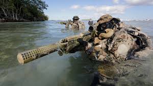 This file is part of publicly available service regulations (zentrale dienstvorschrift) of the german armed forces (bundeswehr). Image Rifles Soldier Camouflage Bundeswehr Kommando Water 1920x1080