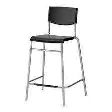 Stig Bar Stool With Backrest Black Silver Color 24 3 4 Ikea Ikea Bar Bar Stools Ikea Barstools