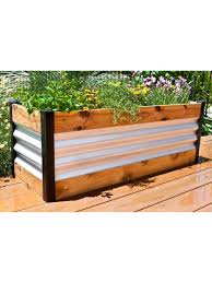 Corrugated Metal And Wood Raised Bed Garden Beds Metal Garden Beds Building A Raised Garden Garden Boxes