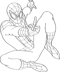 4.draw the body and a leg. Spiderman Drawing How To Draw Spiderman Easy Drawings Easy