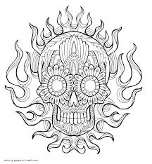 How to create a fire that changes its color, from green to red and vice versa, when exposed to a magnetic field. Skull And Flame Coloring Page For Adults Coloring Pages Printable Com