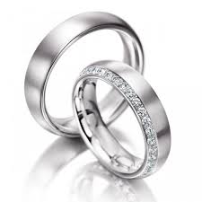 Couple Wedding Band With Diamond Available In Gold Palladium Platinum White Gold Wedding Rings Wedding Rings Couples Wedding Bands