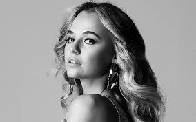 Actresses, Madison Iseman, Black & White, Face, HD wallpaper