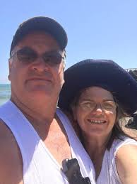 My cousin Paul Whitfield and his Wife Crea Whitfield recently visited  Barcaldine and in one of the photos Paul is standing at our Grandfathers  Grandstand in Barcaldine, his mother is Margaret Whitfield -