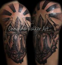 From a half to full arm sleeve, there are so many ways to get badass ink! 22 Cross Tattoos On Half Sleeve