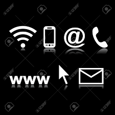 Contactez-nous Icône Ensemble / Téléphone / E-mail / Adresse / Mobile Sur  Fond Blanc Clip Art Libres De Droits, Svg, Vecteurs Et Illustration. Image  24842081