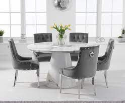 Round dining table, white marble, italy, 1970s this table is a skillful example of postmodern design. Ravello 130cm Round White Marble Dining Table With Talia Velvet Chairs