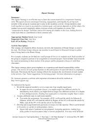The jigsaw strategy is designed for group learning and helps students understand a topic by splitting up the course work. Http Www Schreyerinstitute Psu Edu Pdf Alex Jigsaw Pdf