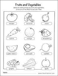 Fruit And Vegetables Worksheets Preschool Worksheets English Worksheets For Kids Worksheets