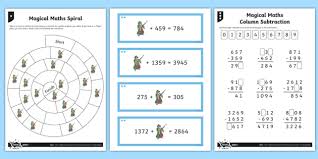 inverse operations magic maths differentiated worksheet worksheets number