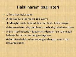 Tempat tinggal bersama yang memberi keselesaan dan keamanan. Tanggungjawab Isteri Dan Suami