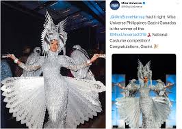 May 17, 2021 · miss singapore zahra khanum displays her costume during miss universe national costume show in chon buri, thailand monday, dec. Gazini Ganados Is The Winner Of The Miss Universe 2019 National Costume Competition Normannorman Com
