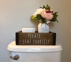 Potty Talk Bathroom Organizer Please Seat Yourself Bathroom Decor Bathroom Caddy Bathroom Bas Bathroom Baskets Bathroom Organisation Diy Bathroom Design