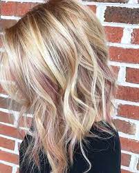 Rose Gold Highlights Gold Blonde Hair Ombre Hair Blonde Rose Gold Blonde