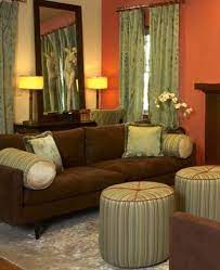 Gold Walls Brown Sofa Sage Curtains My Sofa And Curtains Are Already These Color Living Room Colors Paint Colors For Living Room Orange Curtains Living Room