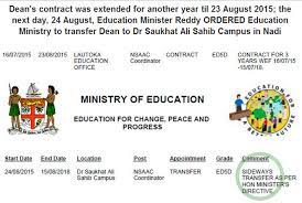 Education fiji #director ministry of education, fijifiji jai narayan reddy. Textbook Dictator Education Ministry Is Not In His Ministerial Book But He Makes It His Right To Lodge Complaint With Ficac Against Education Officers After Requests To Waive The Tenders For The