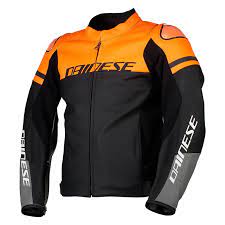 Dainese Agile Leather Jacket Black Orange Da1533827 96c Jackets Motostorm