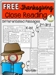 Thanksgiving Close Reading Freebies Mrs Thompson S Treasures Thanksgiving Reading Comprehension Thanksgiving Readings Reading Classroom