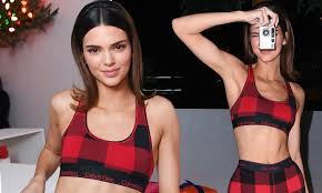 Appropriately titled erotica, its spring 2016 global ad campaign stars kendall jenner, klara kristin, abbey lee kershaw and saskia de brauw in various states of. Kendall Jenner Shows Off Her Taut Midriff In Buffalo Plaid At Calvin Klein Pajama Party In Nyc Daily Mail Online