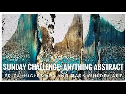 Dry Swipe Sunday Challenge With Mark Guildea Art Anything Abstract Acrylic Pouring Youtube Arte