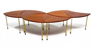 Peter Hvidt Sculptural Interlocking Tables Coffee Table Modular Table Large Coffee Tables