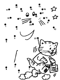 This coloring sheet features a dump truck carrying goods to the site. Free Printable Dot To Dot Pages All Kids Network