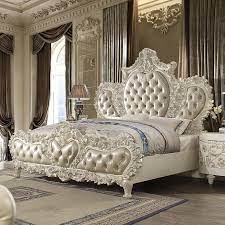 luxury king bedroom set 6 pcs white traditional homey design hd 8030 hd ek8030 set 6 luxury bedroom sets king bedroom sets bedroom set