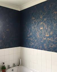 My bathroom isn't big enough for patterned wallpaper. Sunday Blues Underwater World Edition Via Ilanafox Thanks Again Underwaterworldwallpaper Bathroo Cheap Home Decor Wall Wallpaper Wallpaper Bedroom
