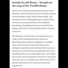 Scorpio In The 12th House Cusp Source Astrology Club Birth Chart Astrology Sidereal Astrology Birth Chart Analysis
