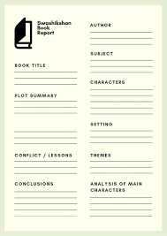 Book Review Report Book Report Templates Book Report Book Report Projects