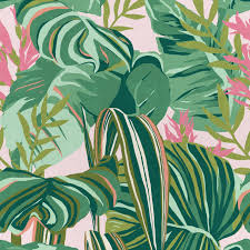 Sample Tropical Foliage Wallpaper In Green And Pink From The Palm Spri Burke Decor Known as toile de jouy, the original linen and cotton fabrics depicted pastoral scenes from travels abroad, farm life. usd
