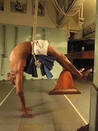 Guruji In Rope Urdvha Dhanurasana Iyengar Yoga Yoga Institute Iyengar