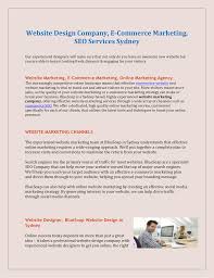 Maybe you would like to learn more about one of these? Website Design Company E Commerce Marketing Seo Services Sydney