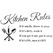 Product titlehome decor funny gift 6 kitchen wall art prints kitc. Kitchen Rules Words Removable Wall Sticker Decal Mural Art Ornament Wall Art Decal Decoration For Home Kitchen Wall Decor Walmart Com Walmart Com