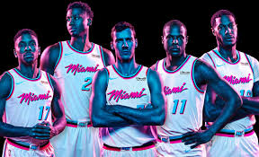Sportslogos.net can confirm the jerseys shown in the photos are legit. Heat To Unveil Vice Uniforms Miami Heat