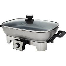 Oster Ckstskrm16dfl Designed For Life Electric Skillet Brushed Stainless Steel For More Information Brushed Stainless Steel Electric Skillets Ceramic Skillet