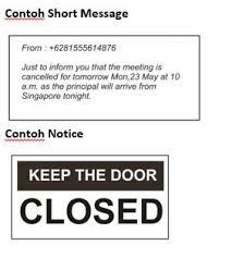 Maybe you would like to learn more about one of these? Short Message Announcement Or Notices Materi Bahasa Inggris Kelas 8 E Kelas Smpn 3 Mojogedang