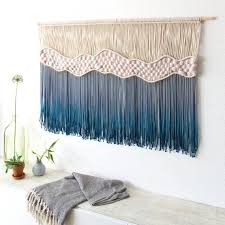 Extra Large Macrame Wall Hanging Dyed Wall Decor Coastal Art Where The Waves Break Large Macrame Wall Hanging Macrame Wall Hanging Macrame Headboard