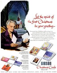 4 cards are glued on the back of paper and most cards have tape on the because they were taped in a scrap book. Look Back At 100 Mid Century Retro Christmas Cards From The 50s 60s Click Americana