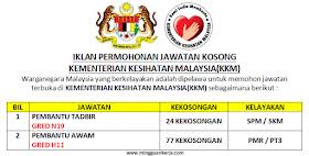 Jawatan kosong kementerian kesihatan malaysia (kkm) 2021. Kerjaya Terkini Terkini 101 Kekosongan Jawatan Taraf Spm Pmr Pembantu Awam Seluruh Negara Kementerian Kesihatan Malaysia Kkm Ogos September 2019