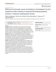 Pdf Efficacy Of An 8 Week Course Of Sofosbuvir And