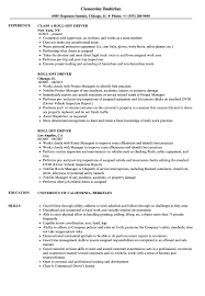 roll off driver resume samples velvet
