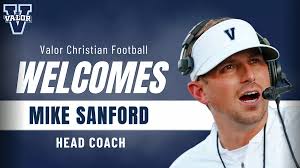 Mike Sanford Named The New Valor Head Football Coach