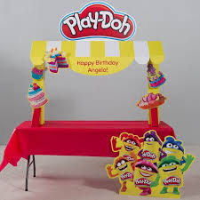 Play Doh Personalized Table Top Awning Set Shindigz In 2020 Play Doh Party Playdough Party Play Doh